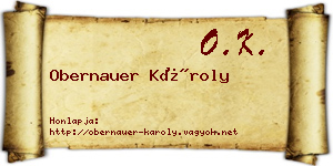 Obernauer Károly névjegykártya