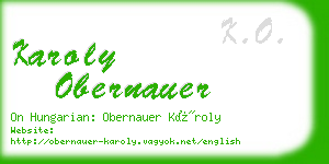 karoly obernauer business card